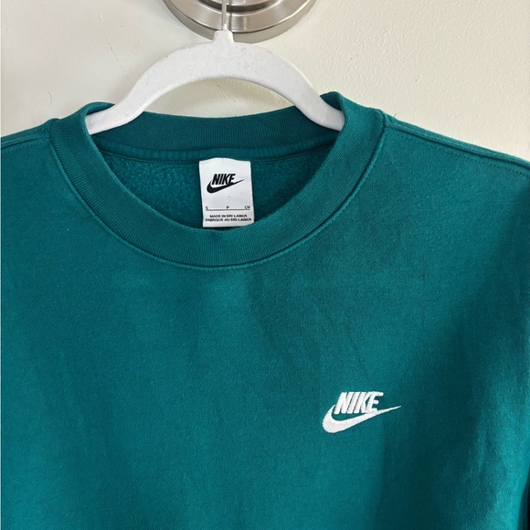 Nike Teal Crewneck Sweatshirt | Women’s Size Small | Classic Swoosh - Picture 2 of 5